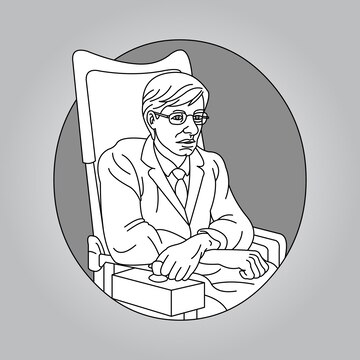 Premium vector stephen hawking the vector illustration