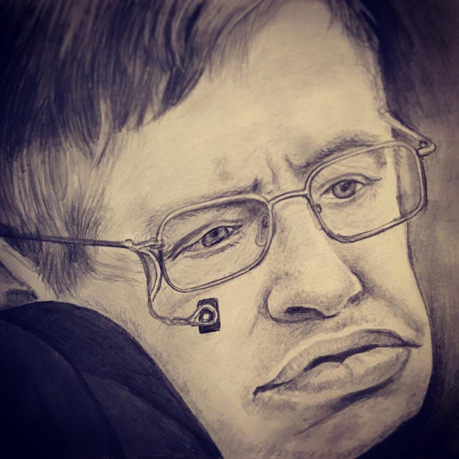 Stephen hawking drawing by eliot campbell