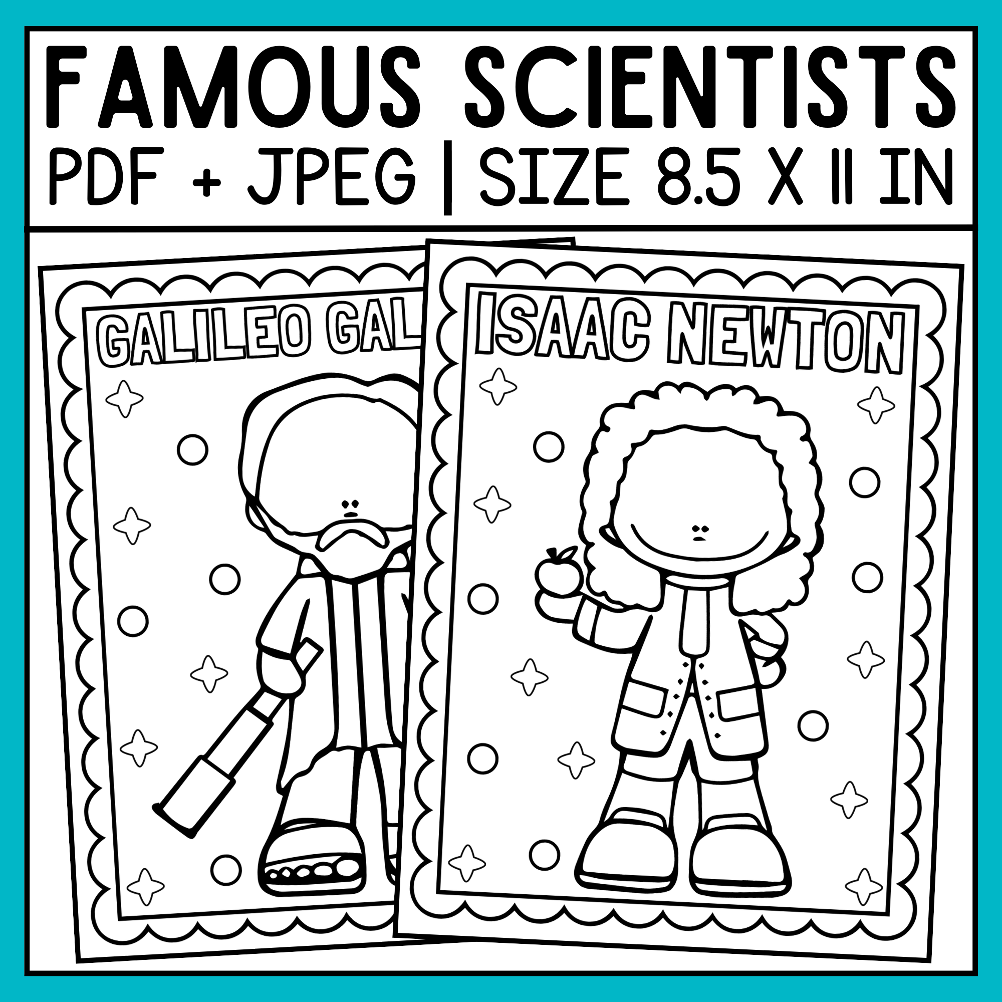 Famous scientists in history coloring pages scientists coloring pages made by teachers