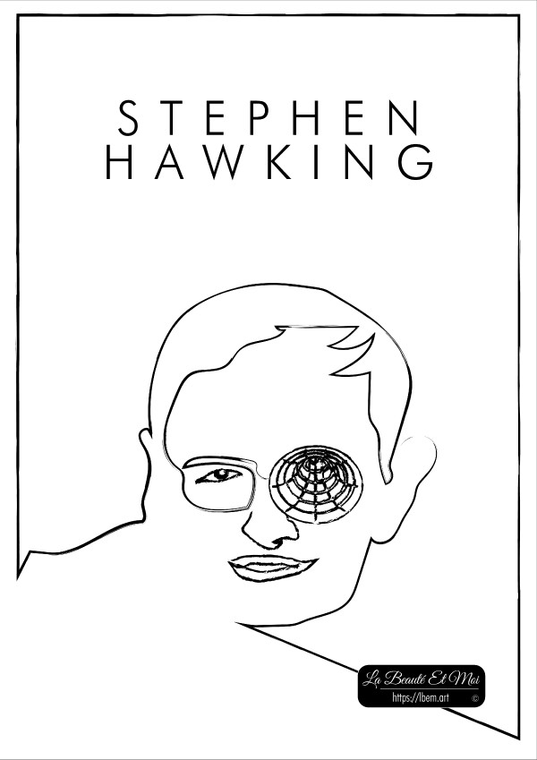 Poster stephen hawking to print