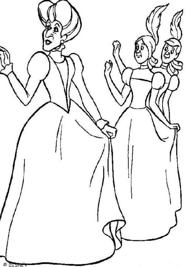 Coloring page about cinderella disney movie nice drawing of cinderellas stepâ princess coloring pages cinderella coloring pages disney princess coloring pages