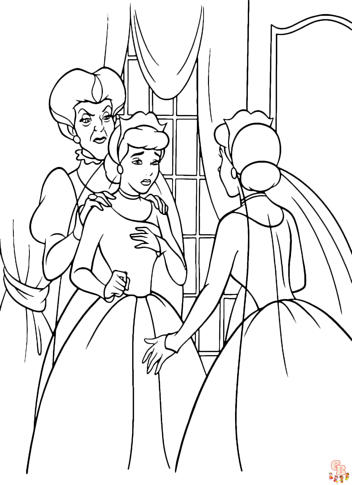 Lady tremaine from cinderella coloring pages printable to print