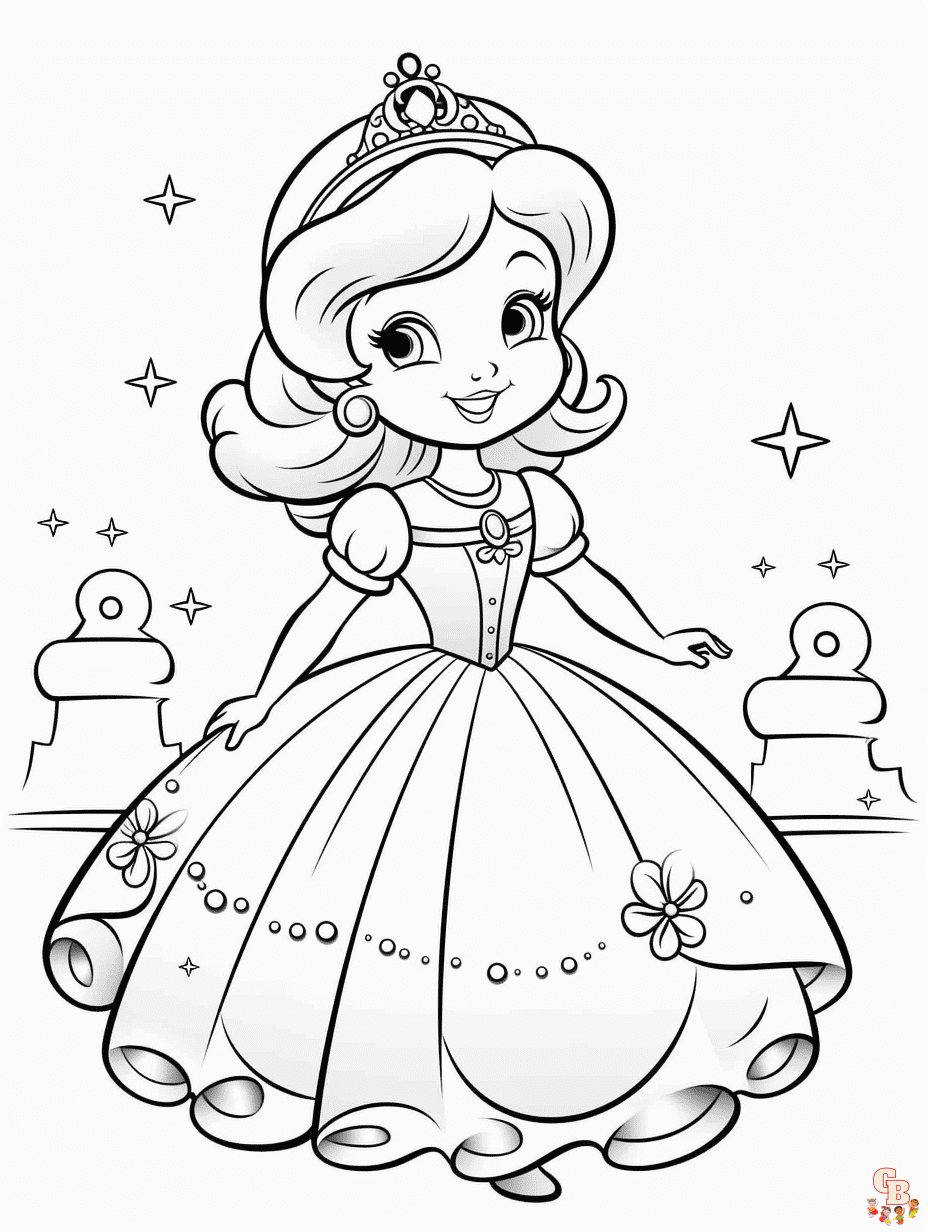 Free printable cinderella coloring pages