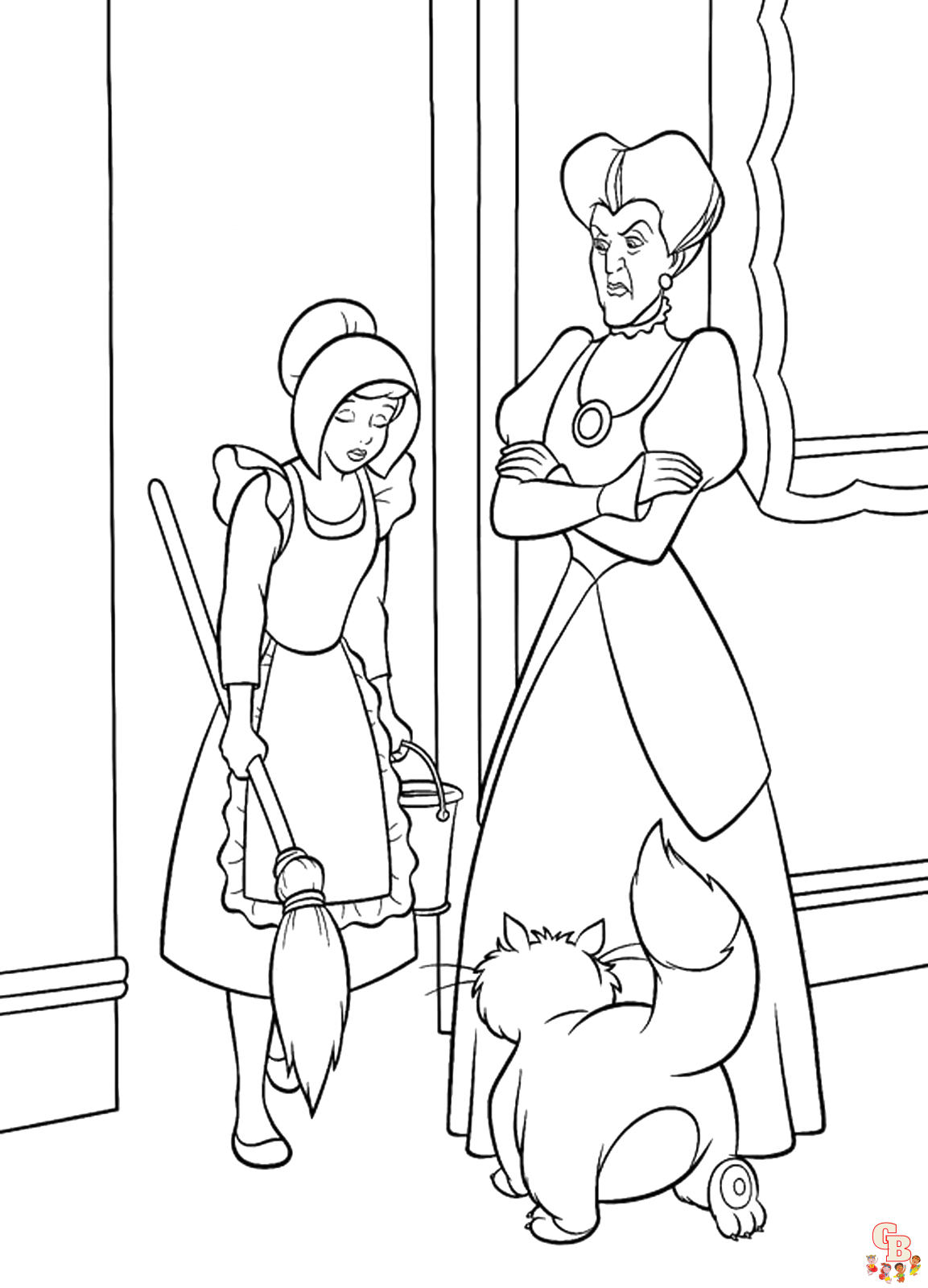 Lady tremaine from cinderella coloring pages printable to print