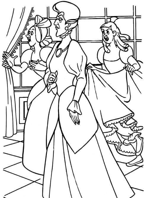 Cinderella step sister coloring page cinderella coloring pages coloring pages coloring books