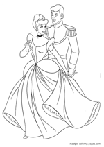 Cinderella coloring pages for girls