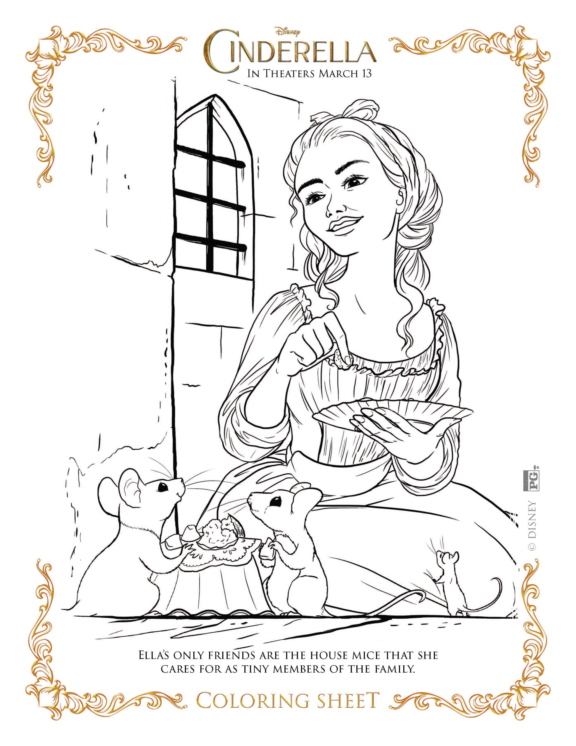 Cinderella coloring pages