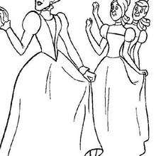 Cinderella coloring book pages