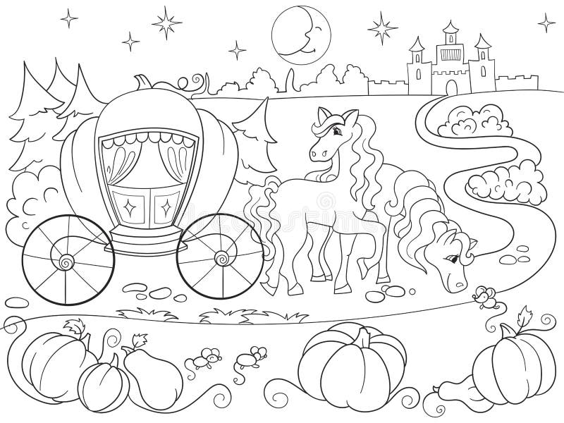 Cinderella coloring stock illustrations â cinderella coloring stock illustrations vectors clipart