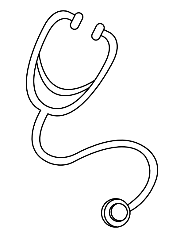 Printable stethoscope coloring page