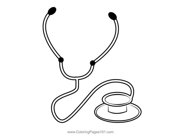 Doctors stethoscope colorg page doctors stethoscope colorg pages color