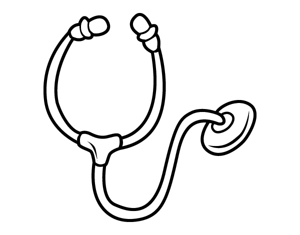 Stethoscope coloring page