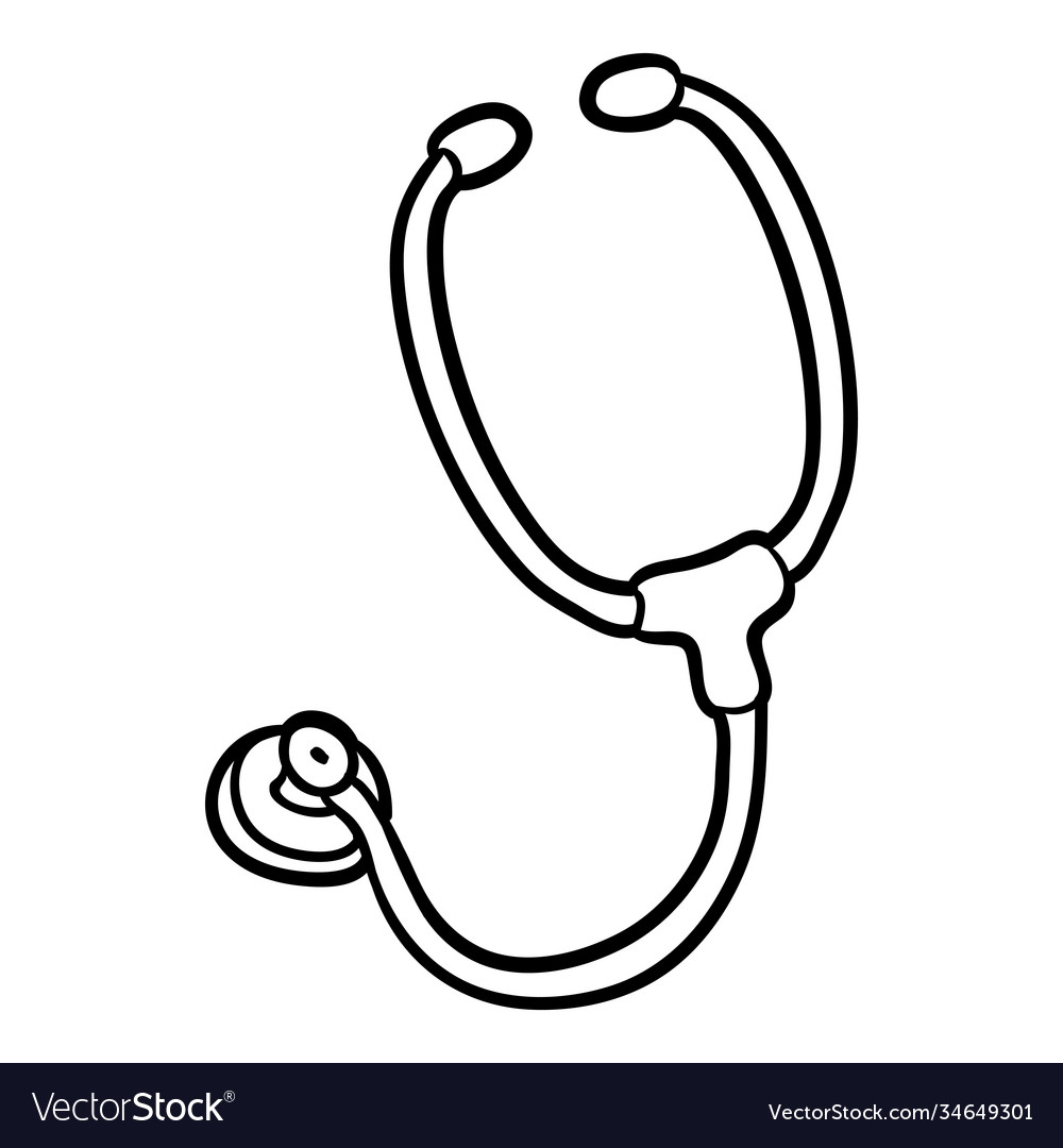 Coloring book stethoscope royalty free vector image