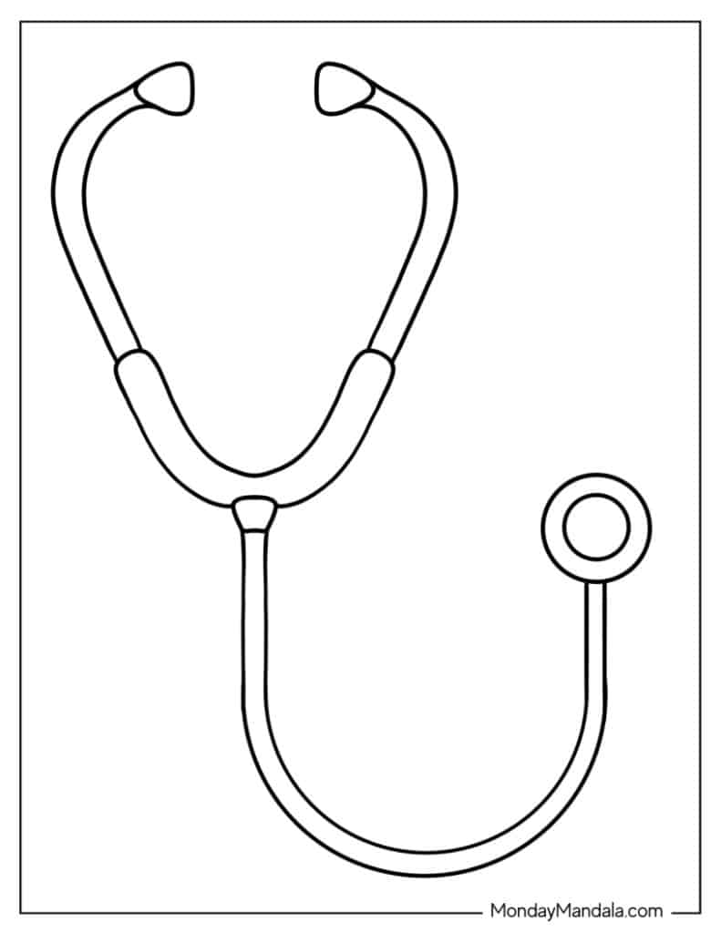 Doctor nurse coloring pages free pdf printables