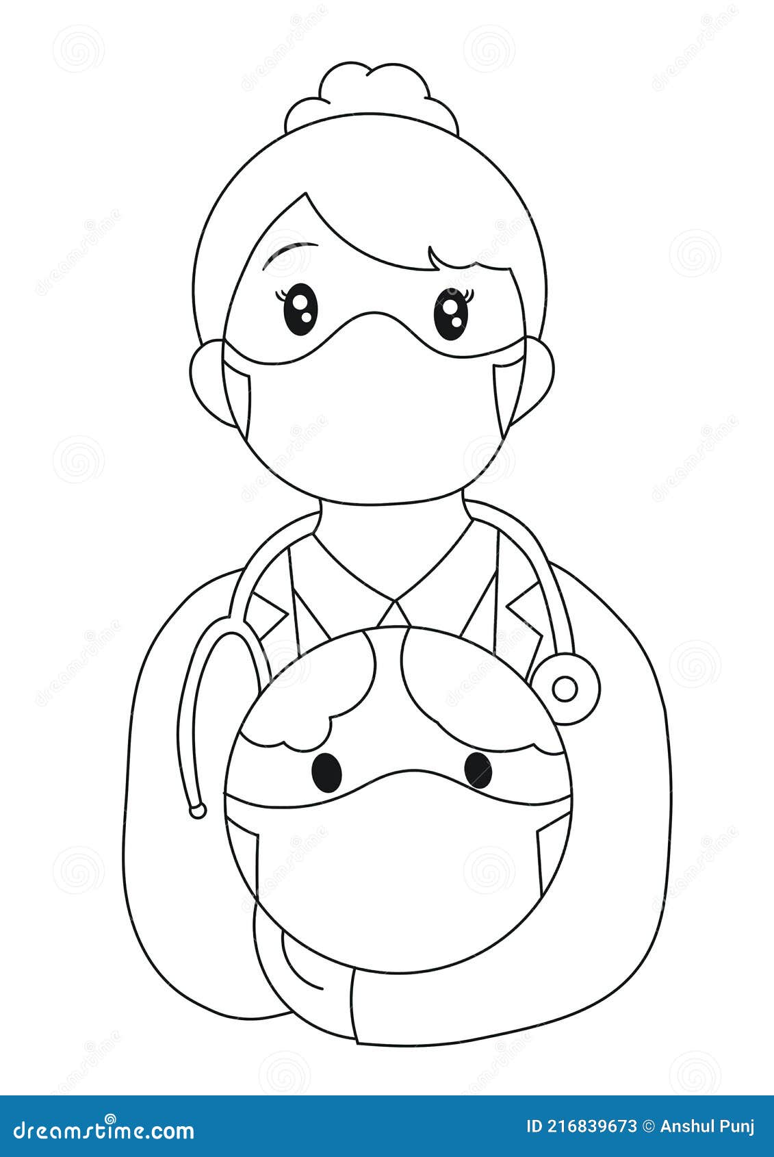 Doctor cartoon coloring stock illustrations â doctor cartoon coloring stock illustrations vectors clipart