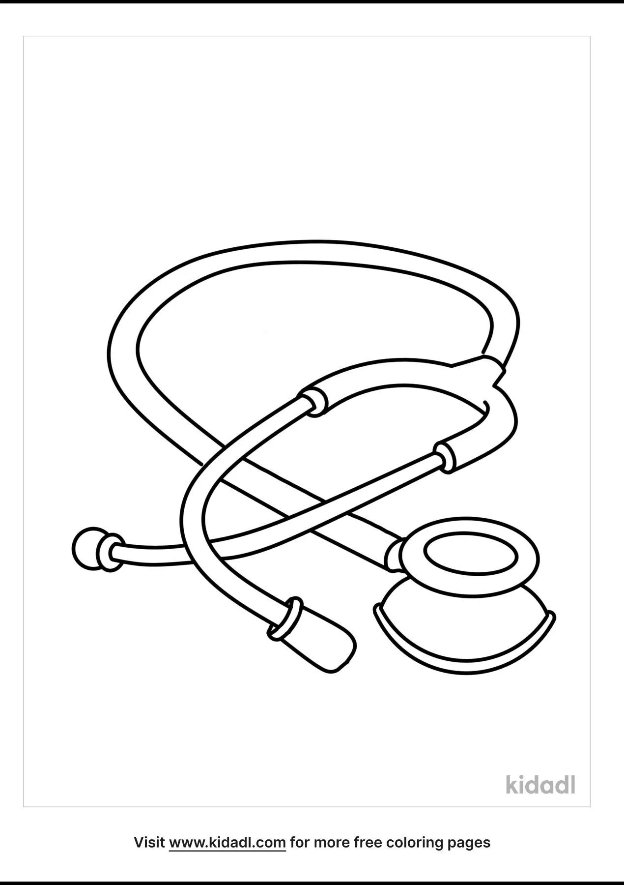 Free stethoscope coloring page coloring page printables