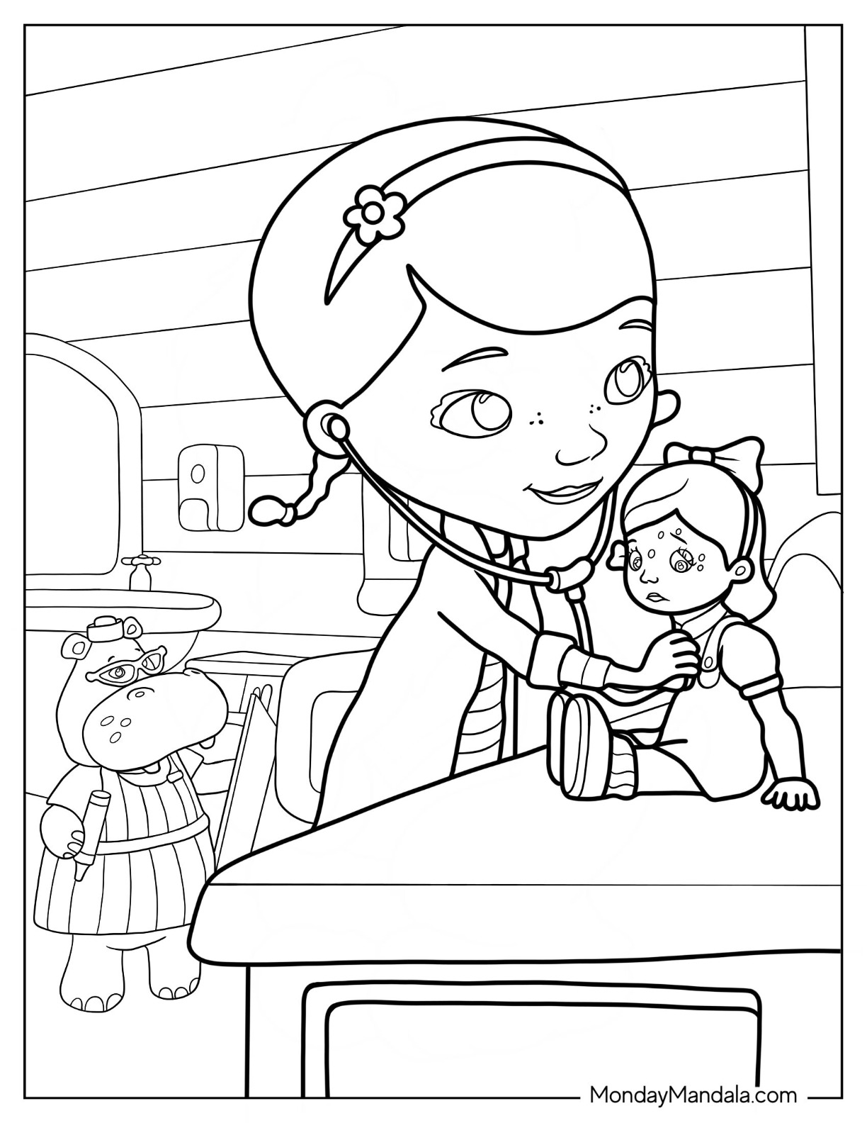 Doc mcstuffins coloring pages free pdf printables