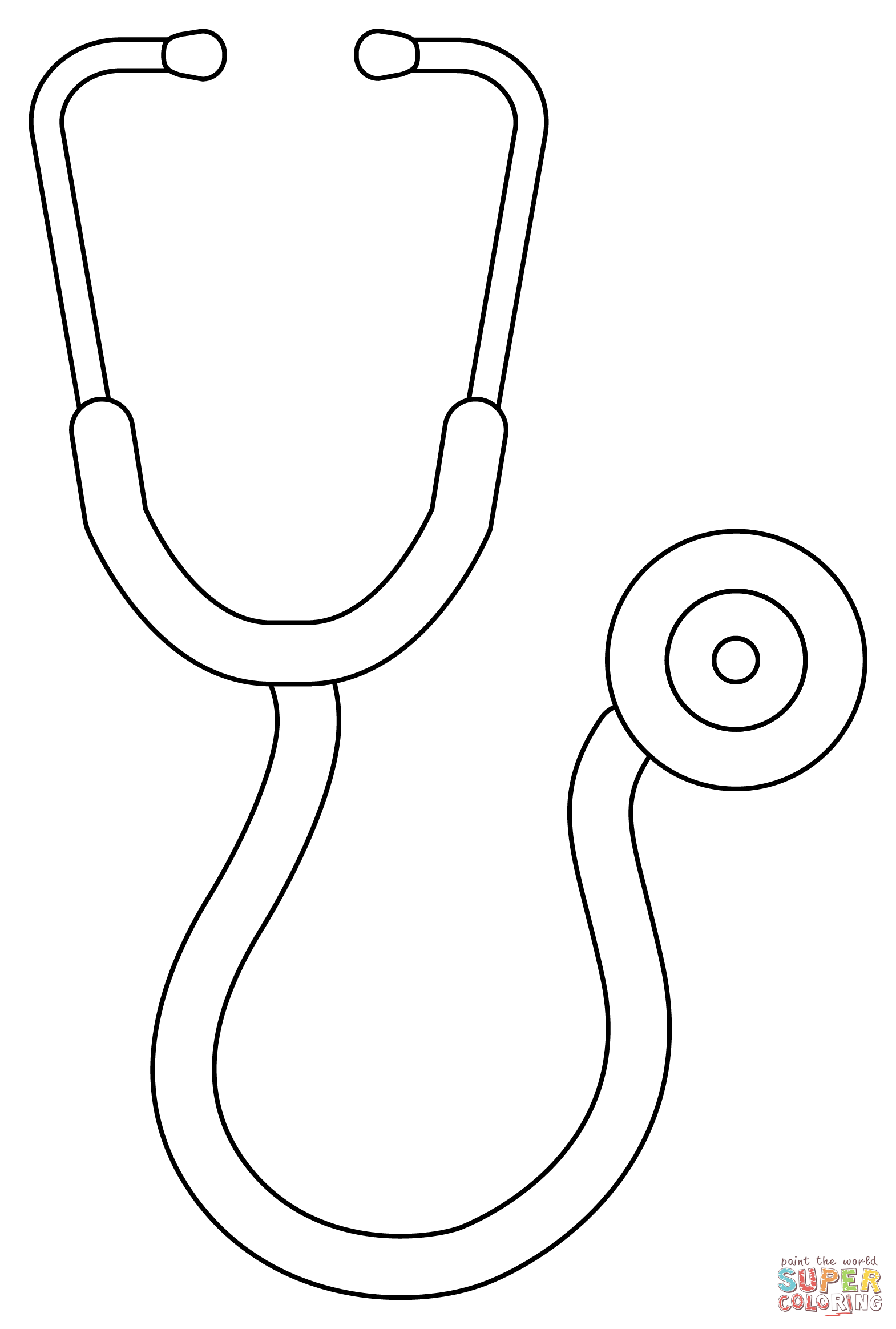 Stethoscope coloring page free printable coloring pages