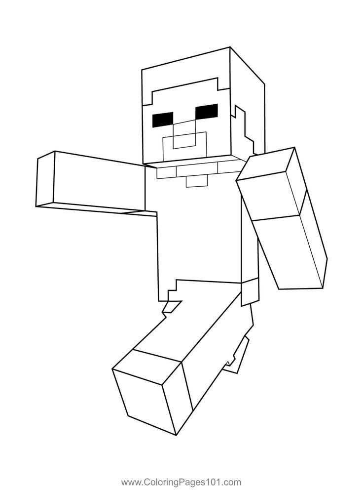 Steve minecraft coloring page minecraft coloring pages minecraft steve coloring pages