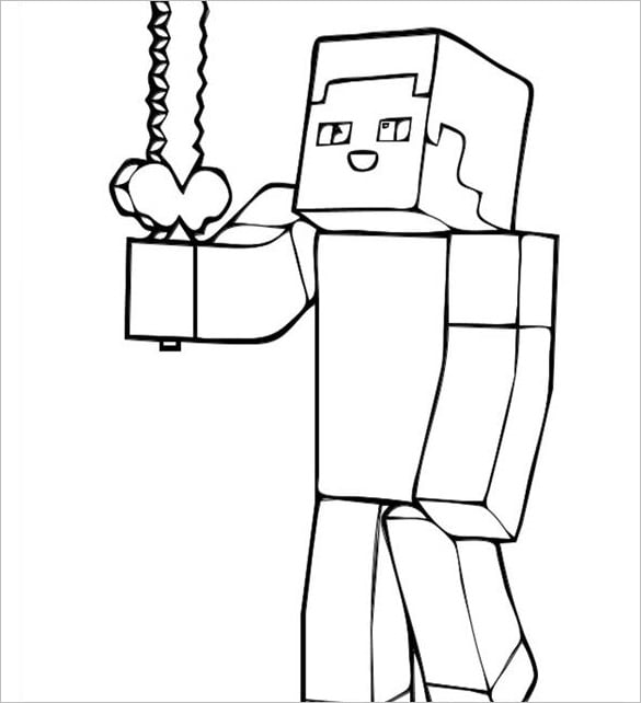 Minecraft coloring pages