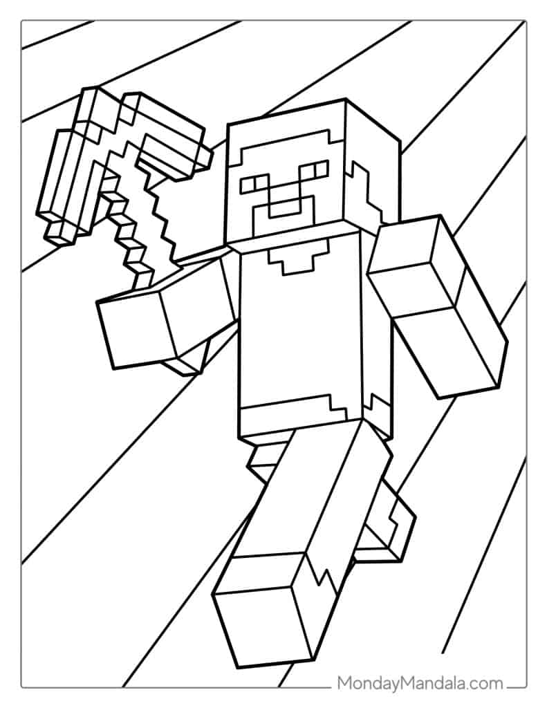 Minecraft coloring pages free pdf printables