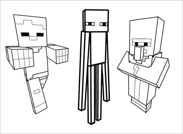 Minecraft coloring pages