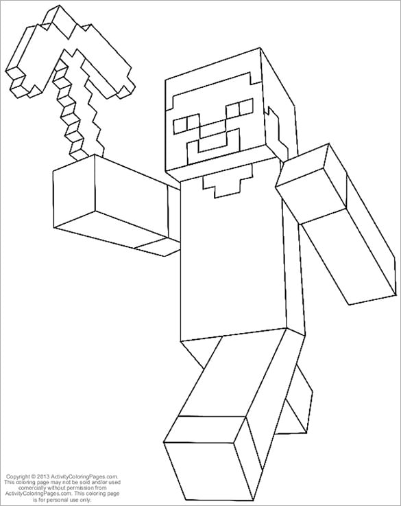 Minecraft coloring pages