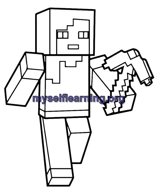 Minecraft games coloring sheet instant download