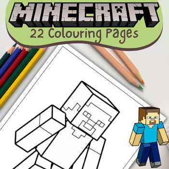 Engaging coloring pages minecraft theme by box of ot tpt