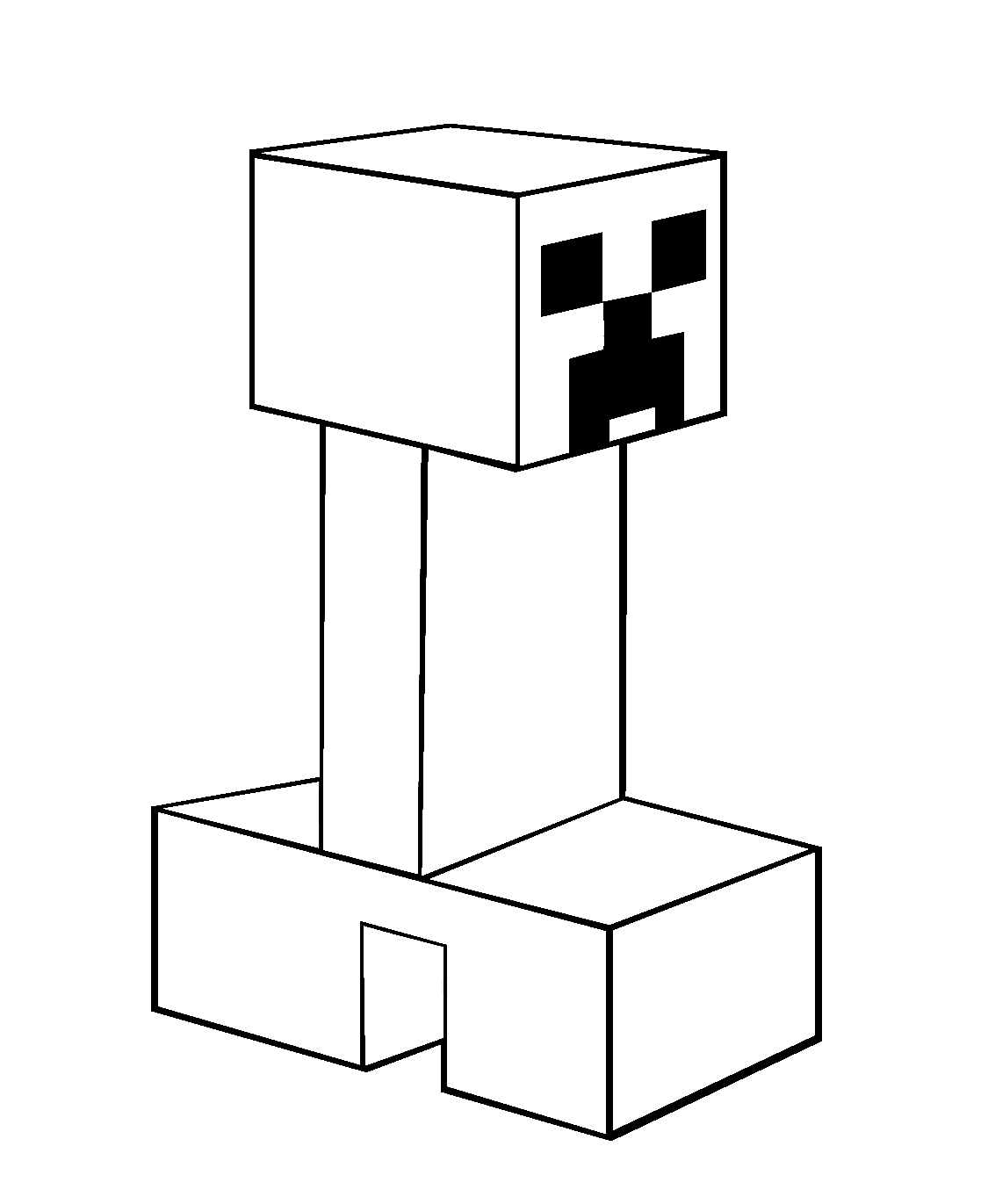 Kids under minecraft coloring pages