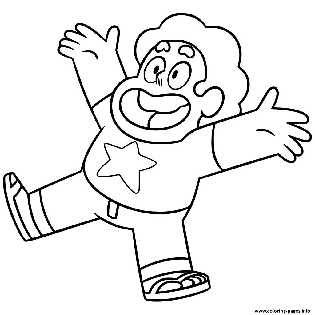 Steven universe protagonist boy coloring page printable