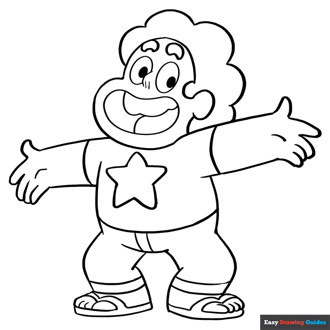 Steven universe coloring page easy drawing guides