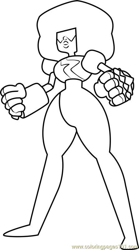 Garnet steven universe coloring page for kids