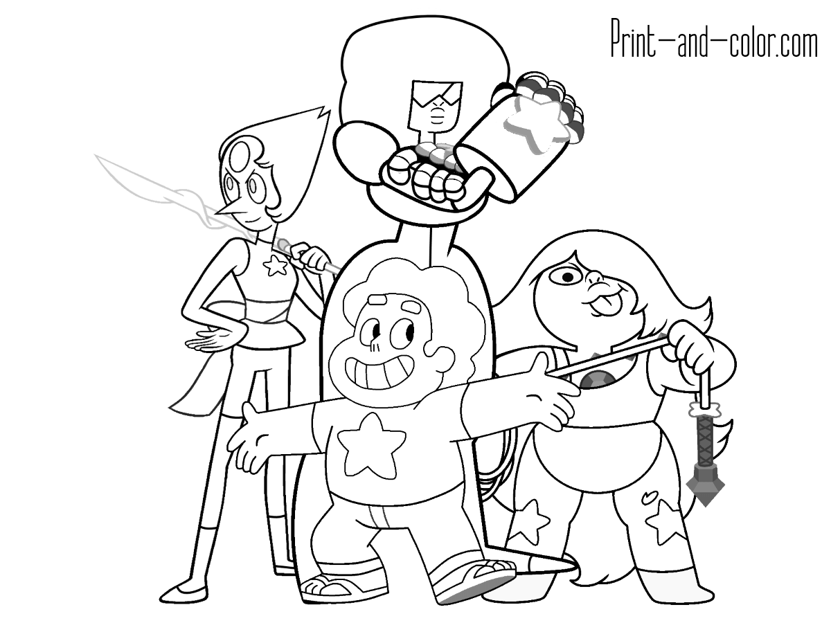 Steven universe coloring pages print and color