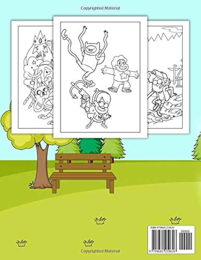 In coloring book gravity falls adventure time steven universe an amazing gift for true fans of gravity falls adventure time and steven universe enjoy coloring fun and relieving stress