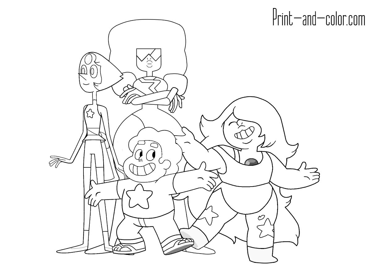 Steven universe coloring pages print and color