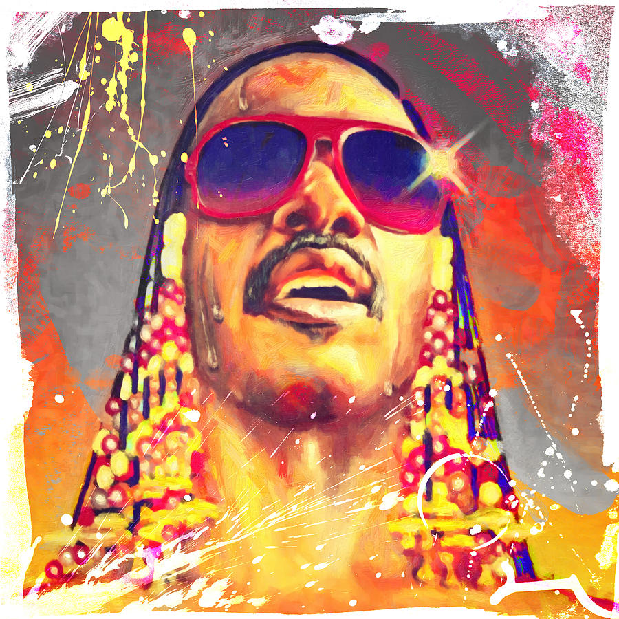 Stevie wonder digital art by manish mansinh