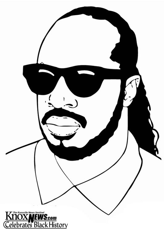 Coloring page stevie wonder history drawings black art pictures wonder art