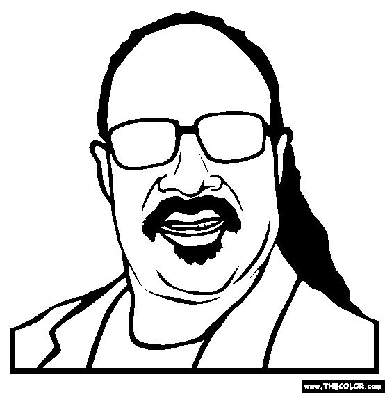 Stevie wonder coloring page online coloring black history printables black history month preschool black history month lessons