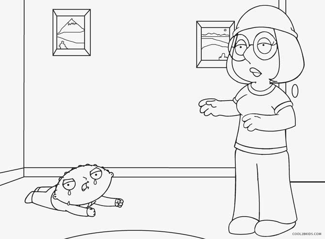 Printable family guy coloring pages for kids