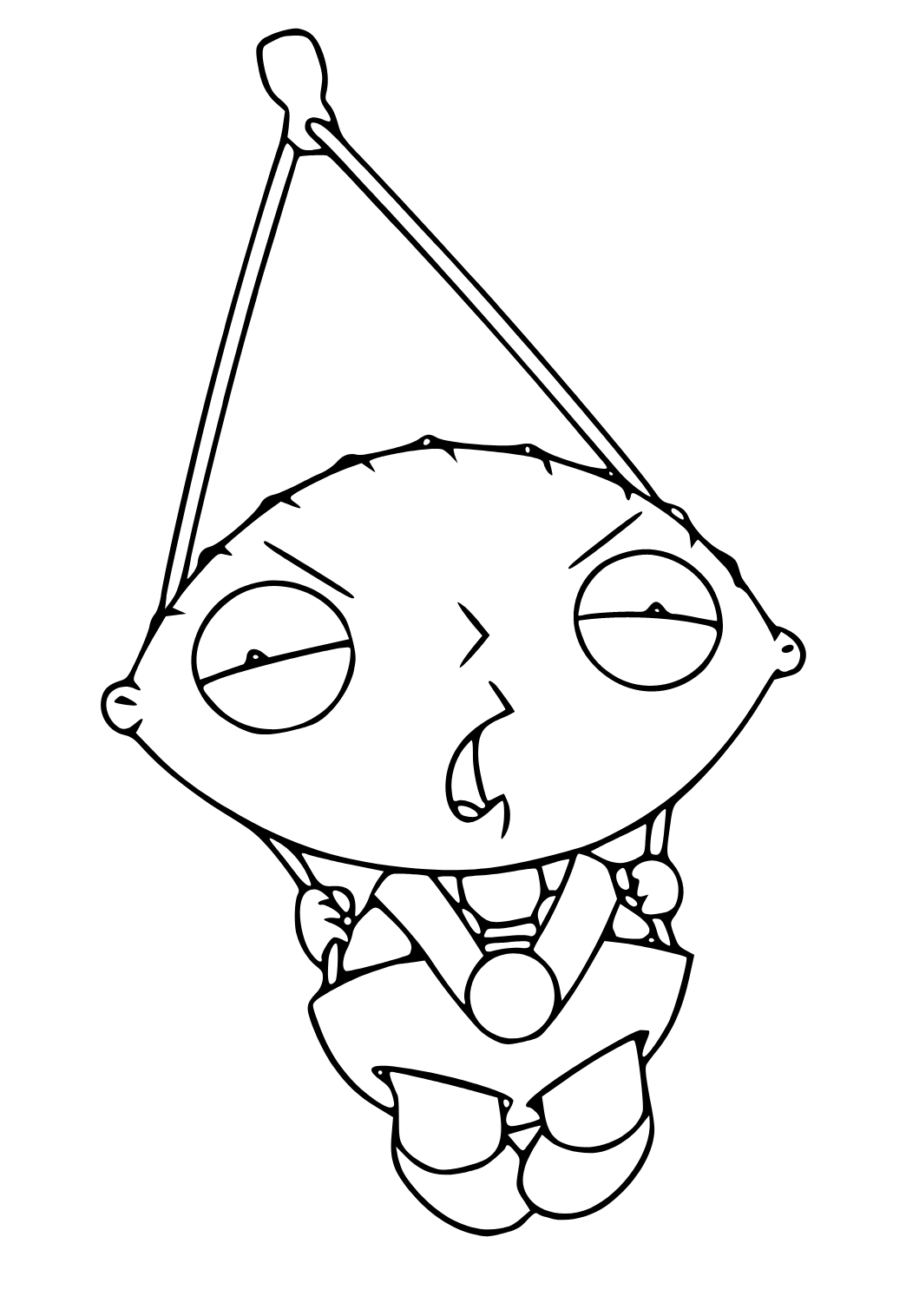 Free printable cartoon baby coloring page for adults and kids