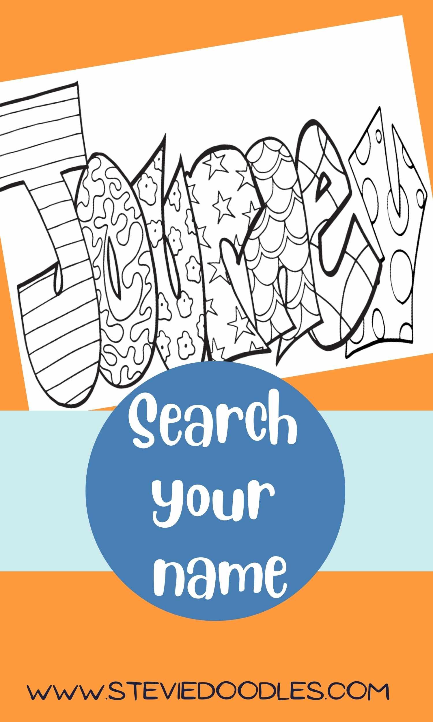 Journey free name coloring page â stevie doodles