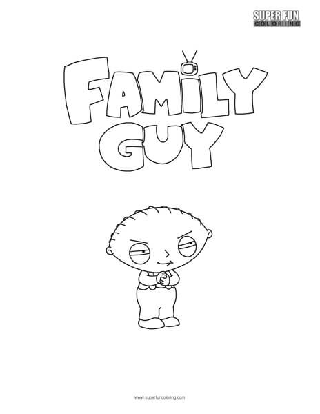 Family guy stewie griffin coloring sheet