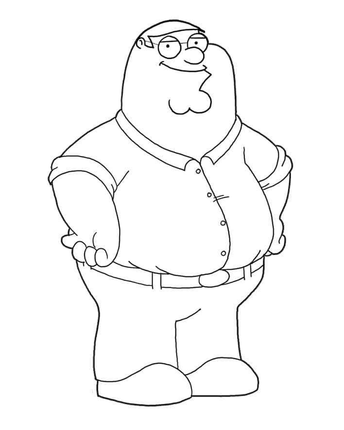 Family guy peter griffin coloring page
