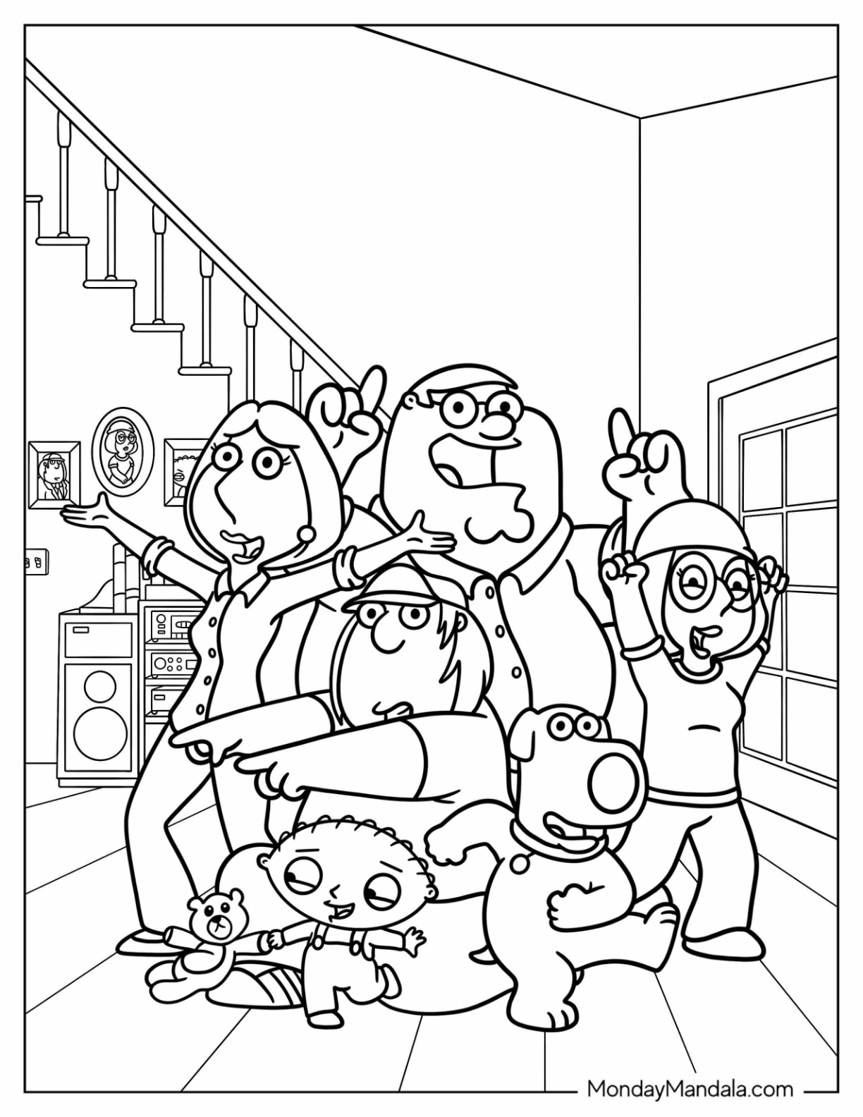Family guy coloring pages free pdf printables