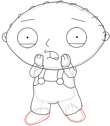 How to draw stewie from family guy step by step drawing lesson