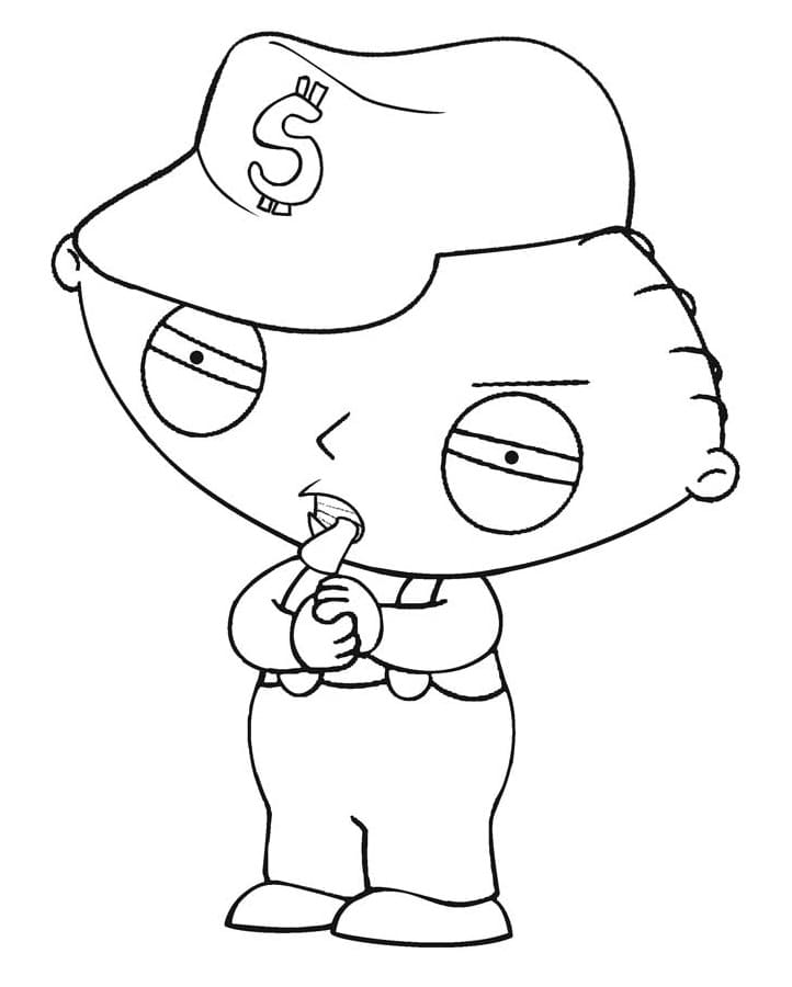 Stewie from family guy coloring page