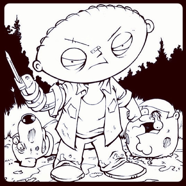 Stewiegriffin from familyguy as merledixon from thewalâ