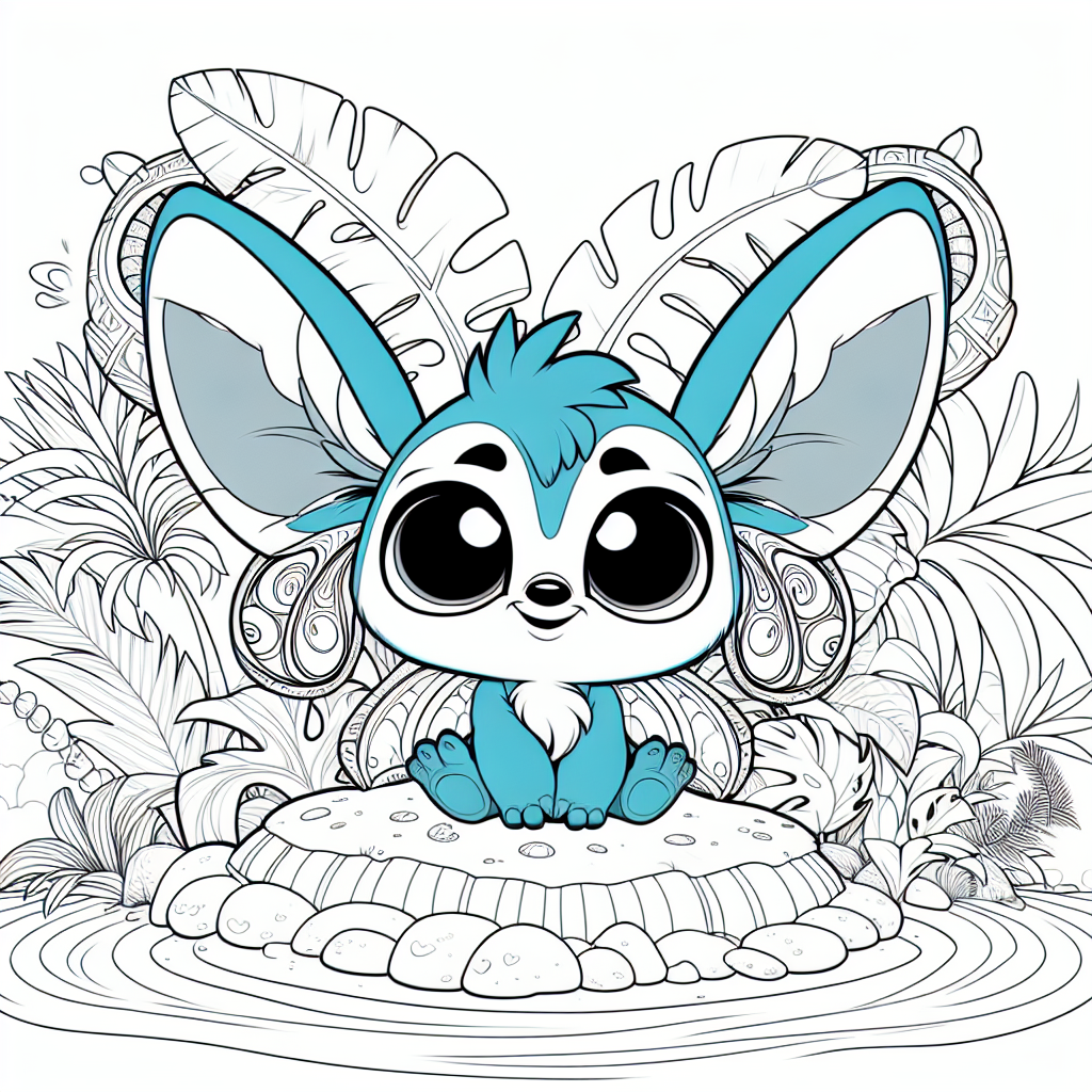 Stitch coloring pages â custom paint by numbers