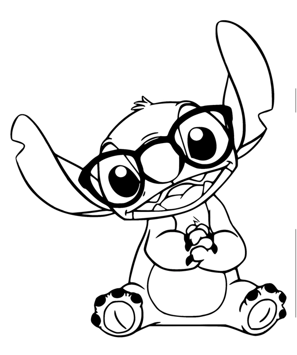 Ðï stitch cute wearing glasses